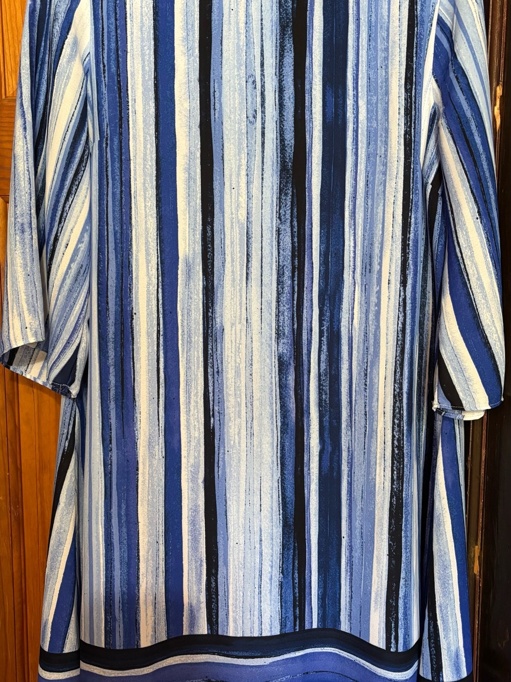 Apt. 9 Blue and White Striped Asymmetrical Dress